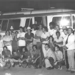 Delegação do Vila embarque para o Mundial - Foto Hélio de Oliveira (O Popular) 1974
