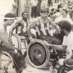 Doinha treinando Seleção Brasileira de Basquete em cadeira de roda